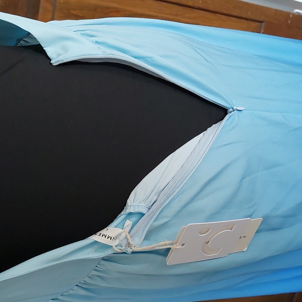 Commense Blue Ombre Backless Cutout Cami Maxi Dress with Tags Sz L - Picture 8 of 16